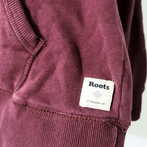 Roots Women's Hooded Sweatshirt Classic Burgundy Size M - Picture 7 of 13